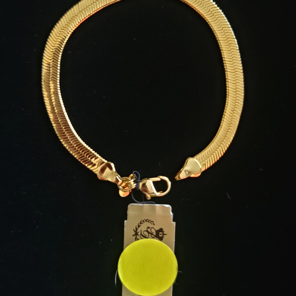 Premier Designs Gold Tone Herringbone Bracelet